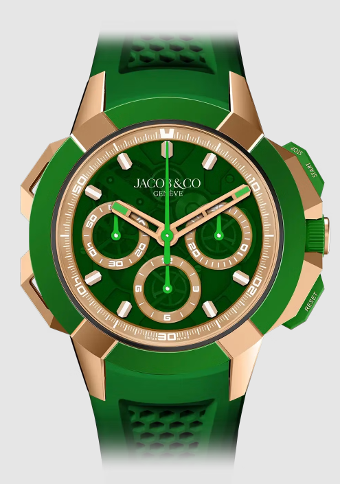 (image for) Jacob & Co epic x chrono 44mm tri-compax GREEN EC440.43.AD.AA.A Replica watch